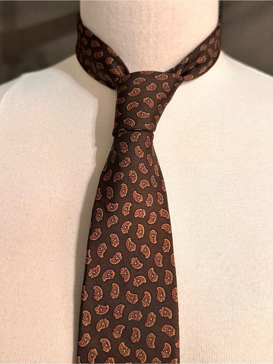 Oscar de la Renta Other - Classic Brown Paisley Men's Tie - Brown Paisley Necktie Oscar De La Renta Silk